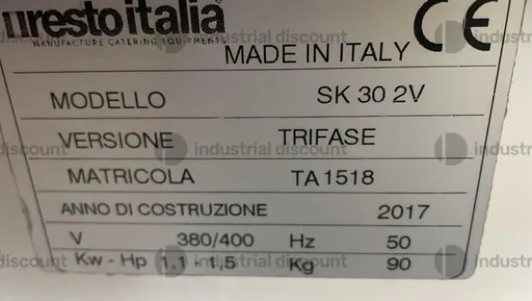 1#9316 Affettatrice ABM impastatrice RESTO ITALIA espositore refrigerato ISA SPAe bruciatore AVANZINI