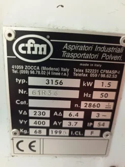 ASPIRATORE INDUSTRIALE – CFM – MOD. 3156 (ASP-48)