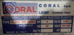 Cabina di verniciatura a secco Coral modello HC-350
