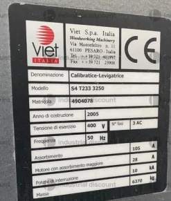 2#9971 Calibratrice Viet S4 333 3250
