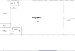 Capannone 860 m2 con sala mostra, uffici, appartamento