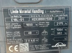 1#10277 Carello elevatore Linde 16 Q