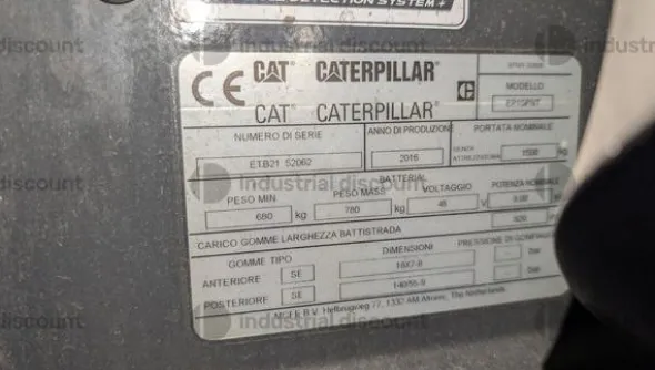 2#10086 Carrello elevatore Caterpillar LIFT TRUCK ETB21