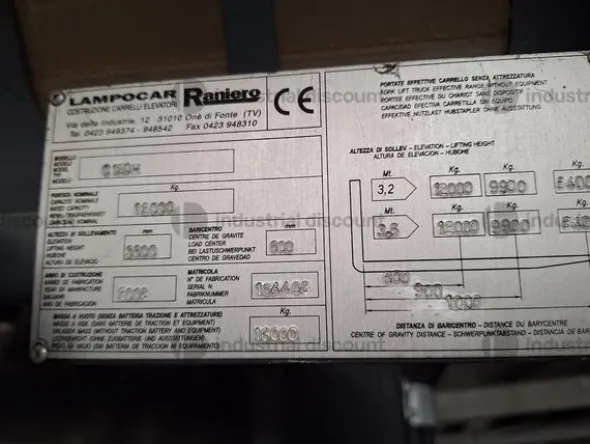 12#9286 Carrello elevatore diesel Rainero C120H