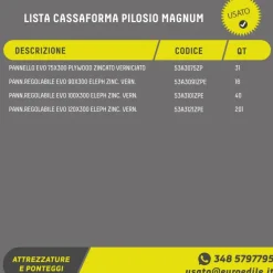 Cassaforma PILOSIO MAGNUM ️nuova