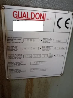 5#7737 Centro di lavoro Gualdoni