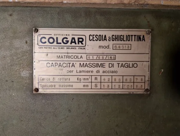 3#7460 Cesoia a ghigliottina Colgar