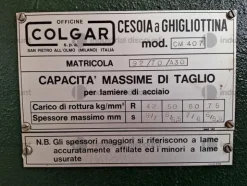 13#9186 Cesoia a ghigliottina Colgar