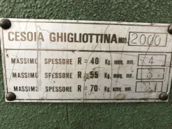 5#4247 Cesoia BL 2000 x 4 mm