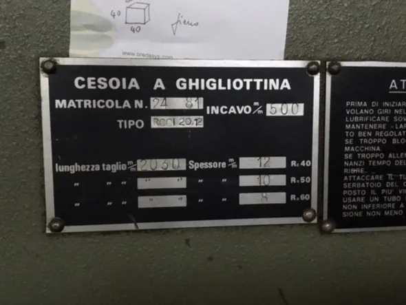 Cesoia Romea 2100x12