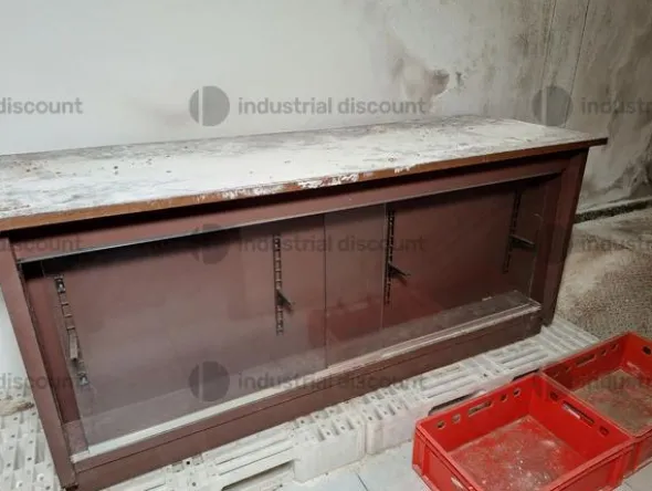 22#9389 Ceste bianche per alimenti e pedana in acciaio inox