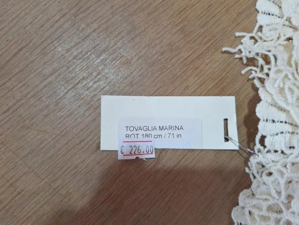 2#8661 Complementi da tavola artigianali in ceramica e stoffa