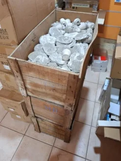 2#8661 Complementi da tavola artigianali in ceramica e stoffa