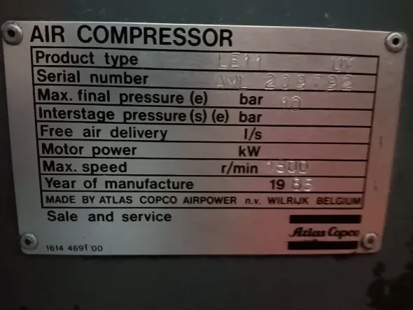 Compressore ATLAS COPCO 15hp