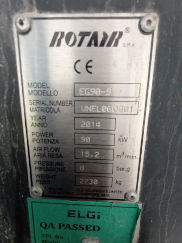 Compressore Elgi EG90V