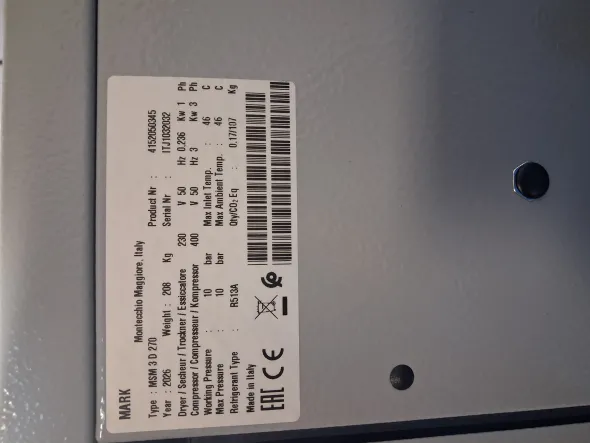 Compressore nuovo a vite Della Mark 4 kw