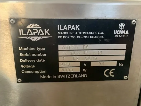 4#6825 Confezionatrice flow pack Ilapak Astra PC