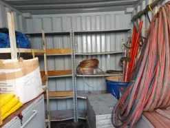 5#12020 Container in metallo, apparecchiature da lavoro con ricambi e indumenti da lavoro