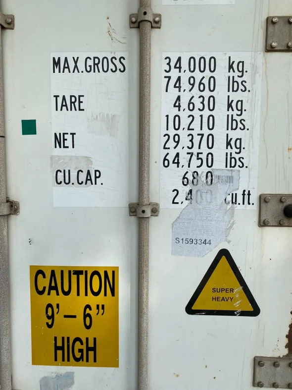Container 12 metri, 40 piedi, 30 mq EX cella frigo