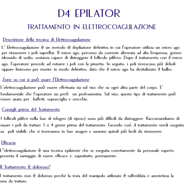 D4 Epilator per depilazione definitiva