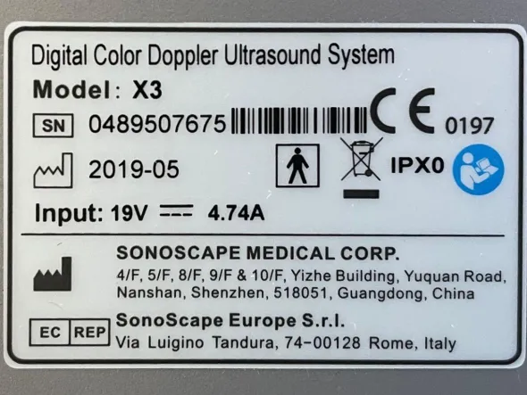 Ecografo portatile SONOSCAPE X3