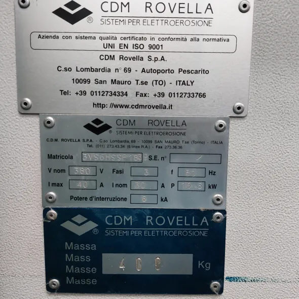 Elettroerosione CDM ROVELLA
