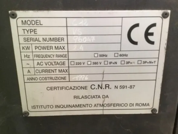 72#8549 Evacuatore Fumi Saldatrice SIAD