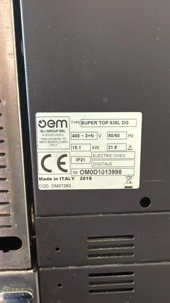 Forni oem pizza 6+6 super top 365 l dg usato