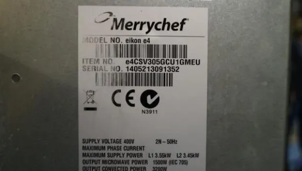 1#3349 Forno microonde ad aria pulsata Merrychef Eikon4