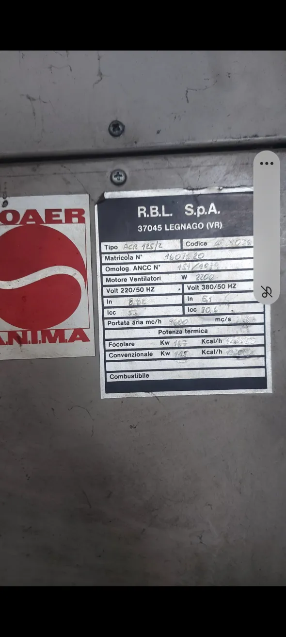 Generatore aria calda Riello ACR125