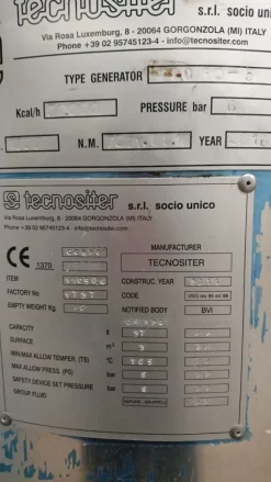 Generatore di Vapore Tecnositer