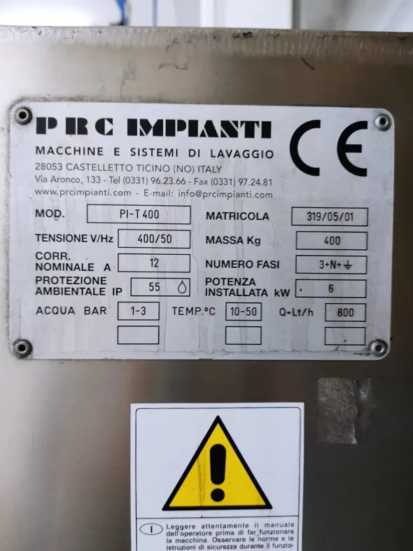 IMPIANTO A TUNNEL PER LAVAGGOI TUBI METALLICI