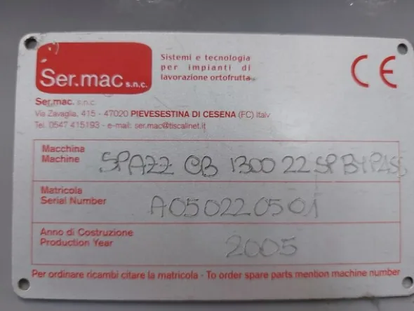 9#6453 Impianto calibratrice
