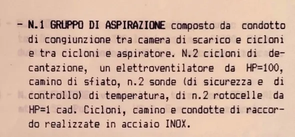 IMPIANTO DI ESSICCAZIONE