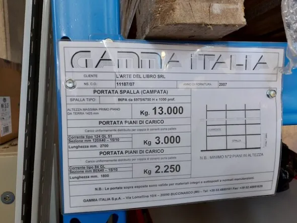 43#7341 Impianto di magazzino meccanizzato