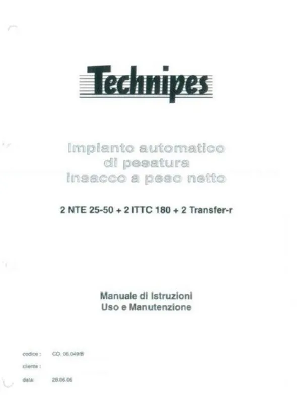 1#7566 Impianto di pesatura-insacco Technipes