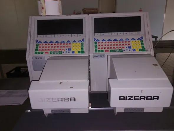 2#79500 Impianto di peso prezzatura Bizerba