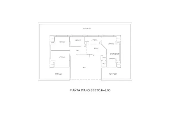#25748 In vendita o locazione commerciale ufficio al sesto piano con posto auto scoperto