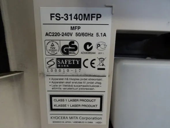 9#5160 KYOCERA COPIER MULTIFUNZIONE FS-3140