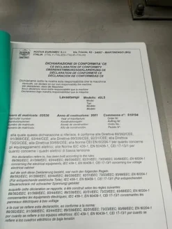 10#8655 Lava stampi Nuova Euromec