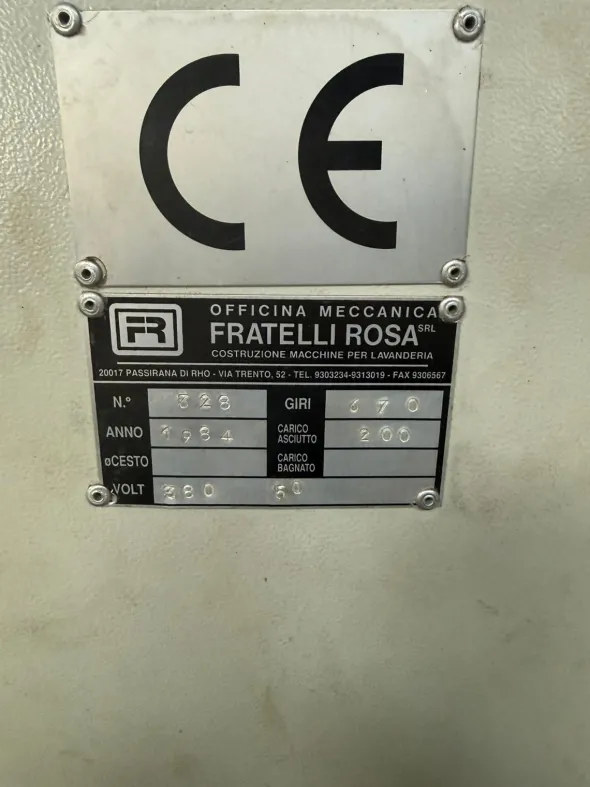 Lavatrice industriale Fratelli Rosa 200 kg