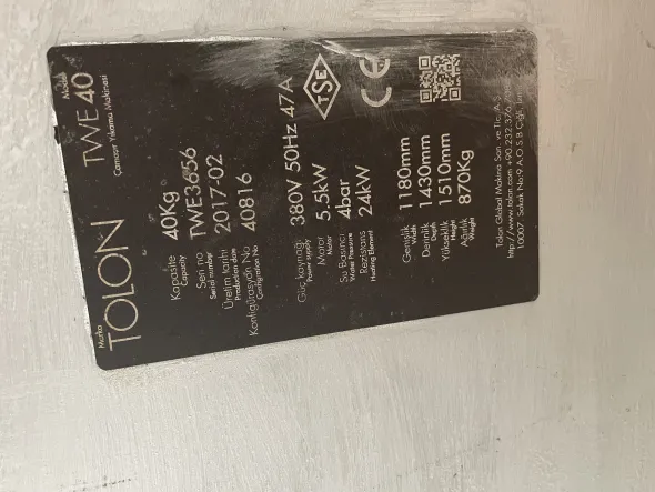 Lavatrice industriale TOLON TWE40