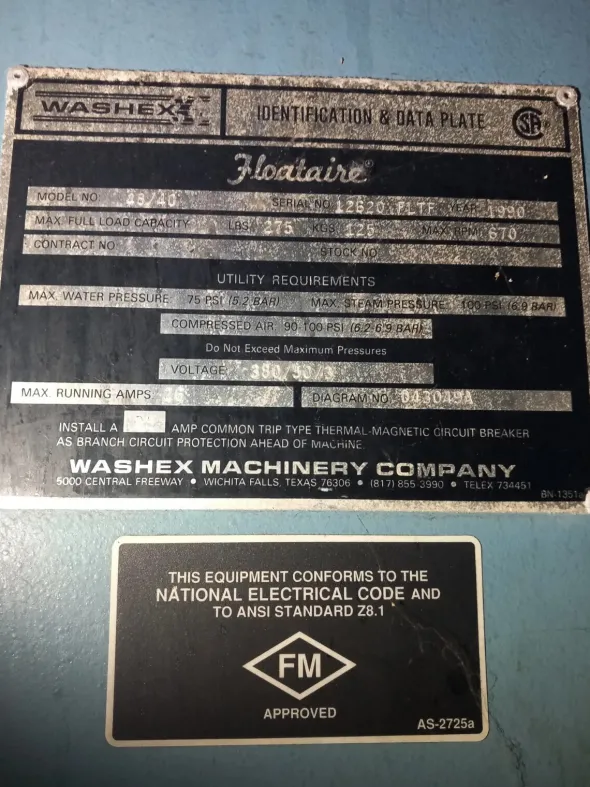 Lavatrice Industriale Washex 48/40