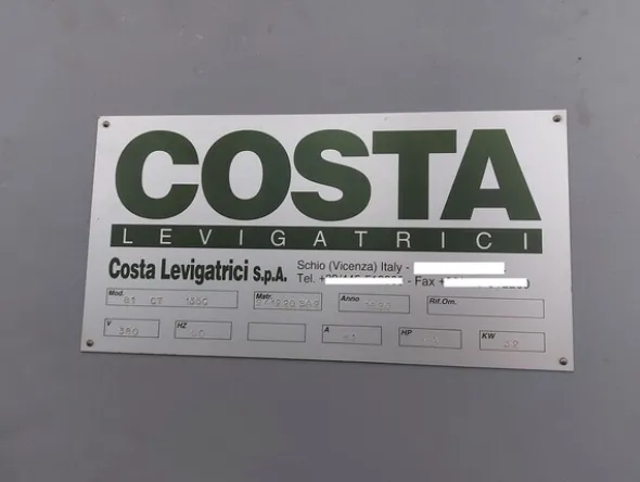 5#8197 Levigatrice Costa 81 TR CT