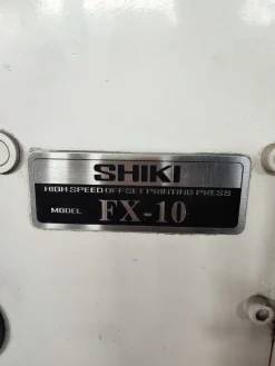 Macchina da Stampa Offset SHIKI FX-10 Semirotativa