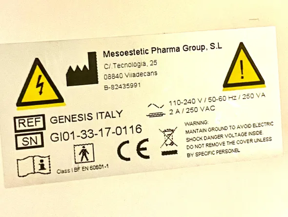Macchinario estetico professionale Mesoestetic GENESIS
