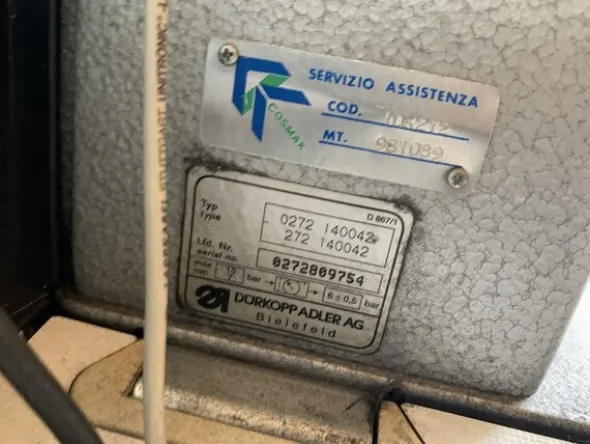 1#7461 Macchine da cucire e per il confezionamento di capi di abbigliamento