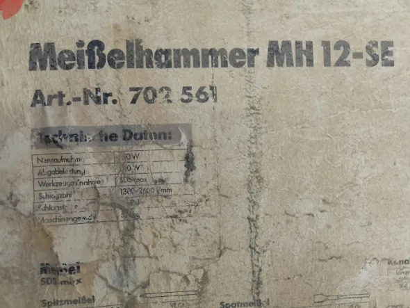Martello Demolitore Wurth MH 12-SE attacco SDS max