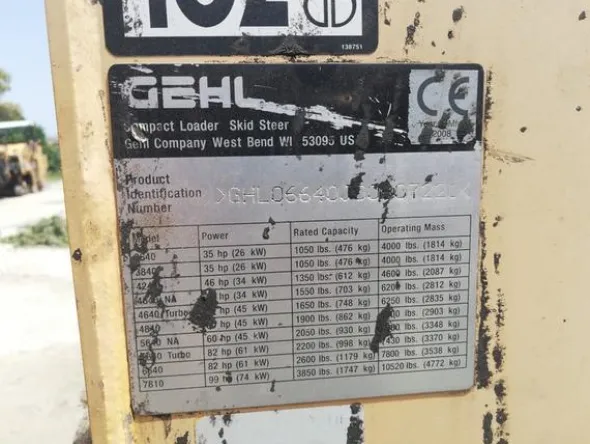 1#4733 Minipala Gehl 6640