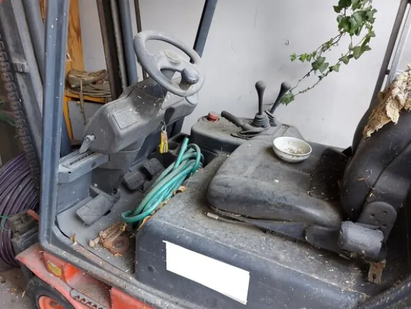 1#5997 Miscelatore per rifiuti Aleco e carrello elevatore Linde